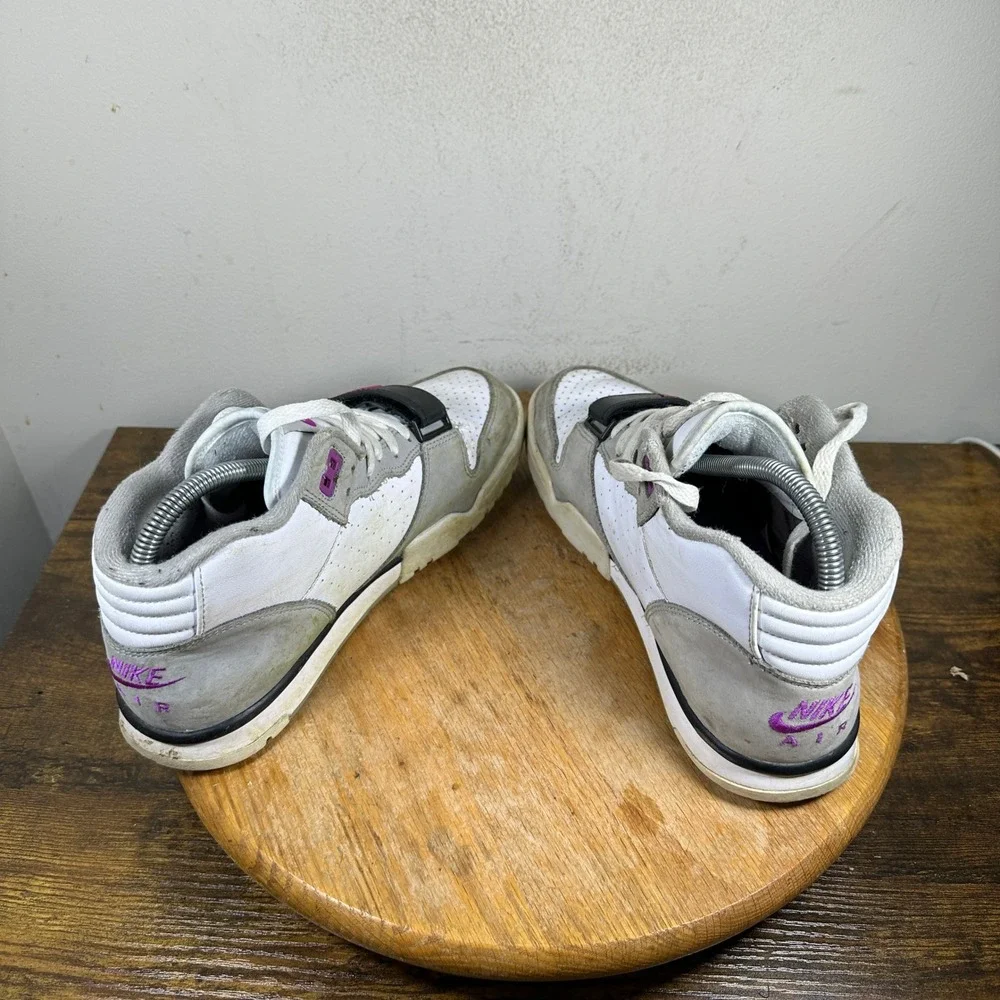 Nike Air Trainer 1 High Top Sneakers FN6885-062 Gray Purple White Mens Size 8
